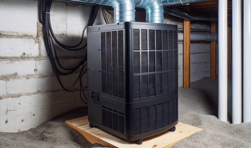 Crawl Space Dehumidifier in basement